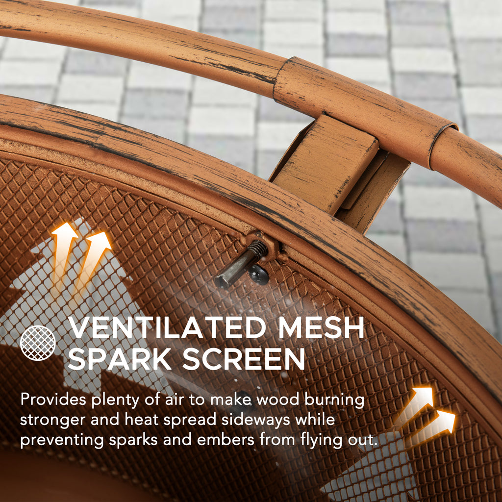 ASKJA XL Steel Brown Fire Bowl