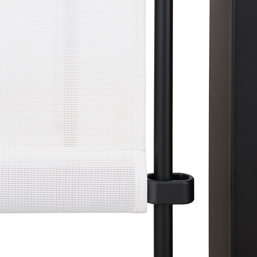 OETA 304cm x 372cm Steel Adjustable Canopy Pergola with White Fabric Soft Top - pergola roma