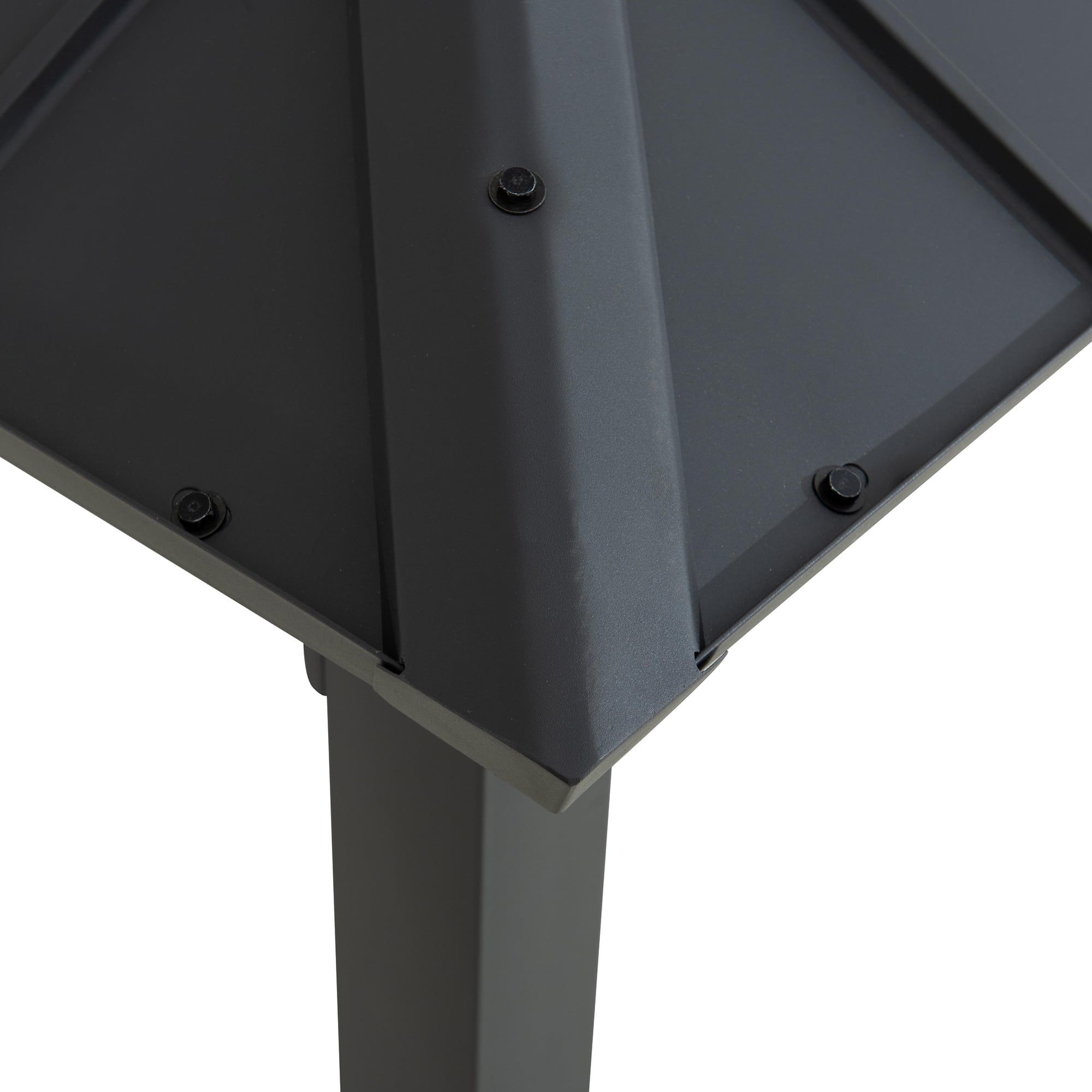 PASU 300cm x 300cm Steel Gazebo with 2-storey Rooftop - corner roof