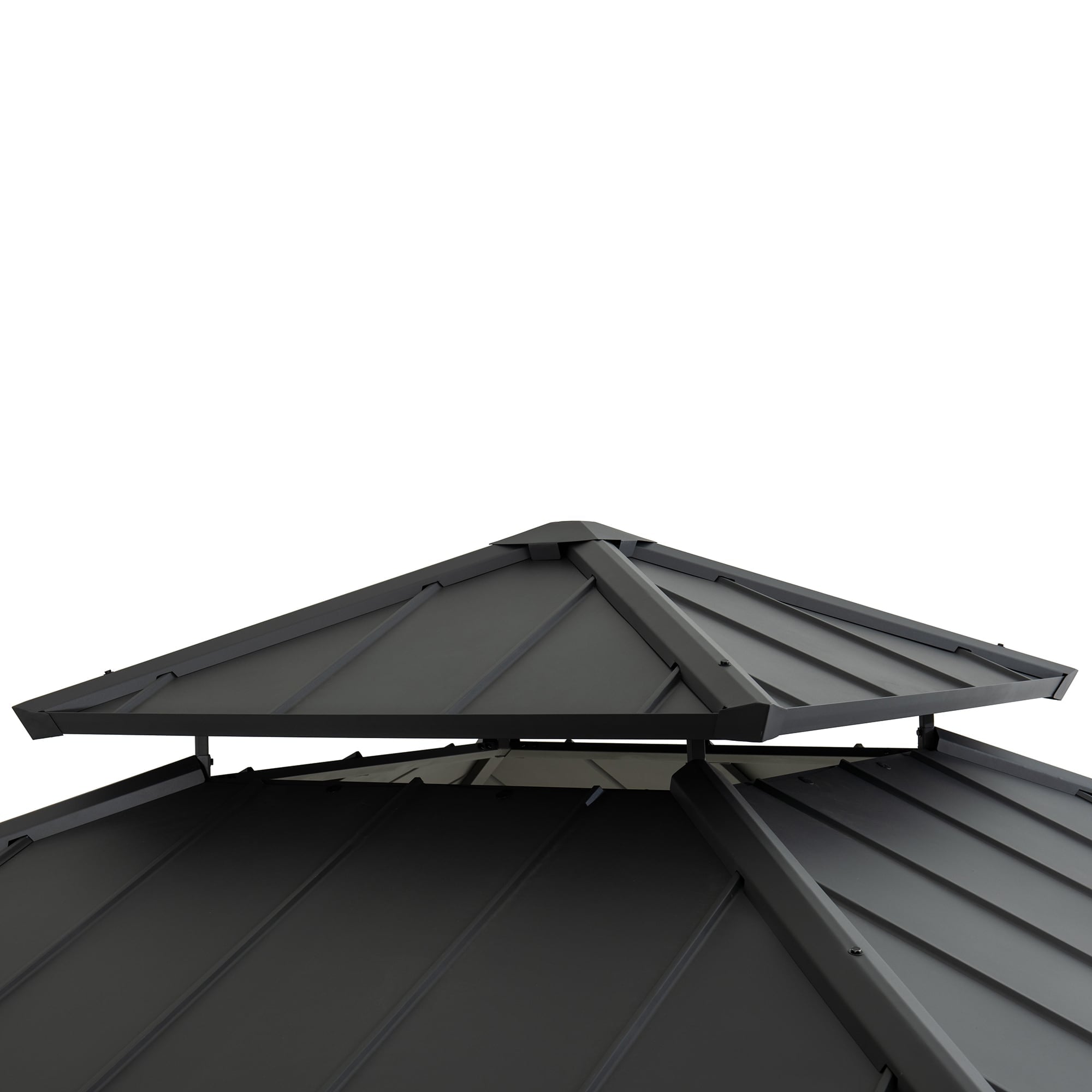 PASU 300cm x 300cm Steel Gazebo with 2-storey Rooftop - roof