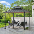 PASU 300cm x 300cm Steel Gazebo with 2-storey Rooftop - full view day