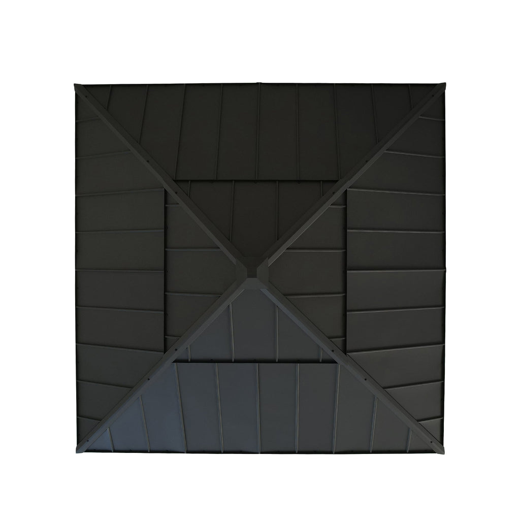 PASU 300cm x 300cm Steel Gazebo with 2-storey Rooftop - rooftop