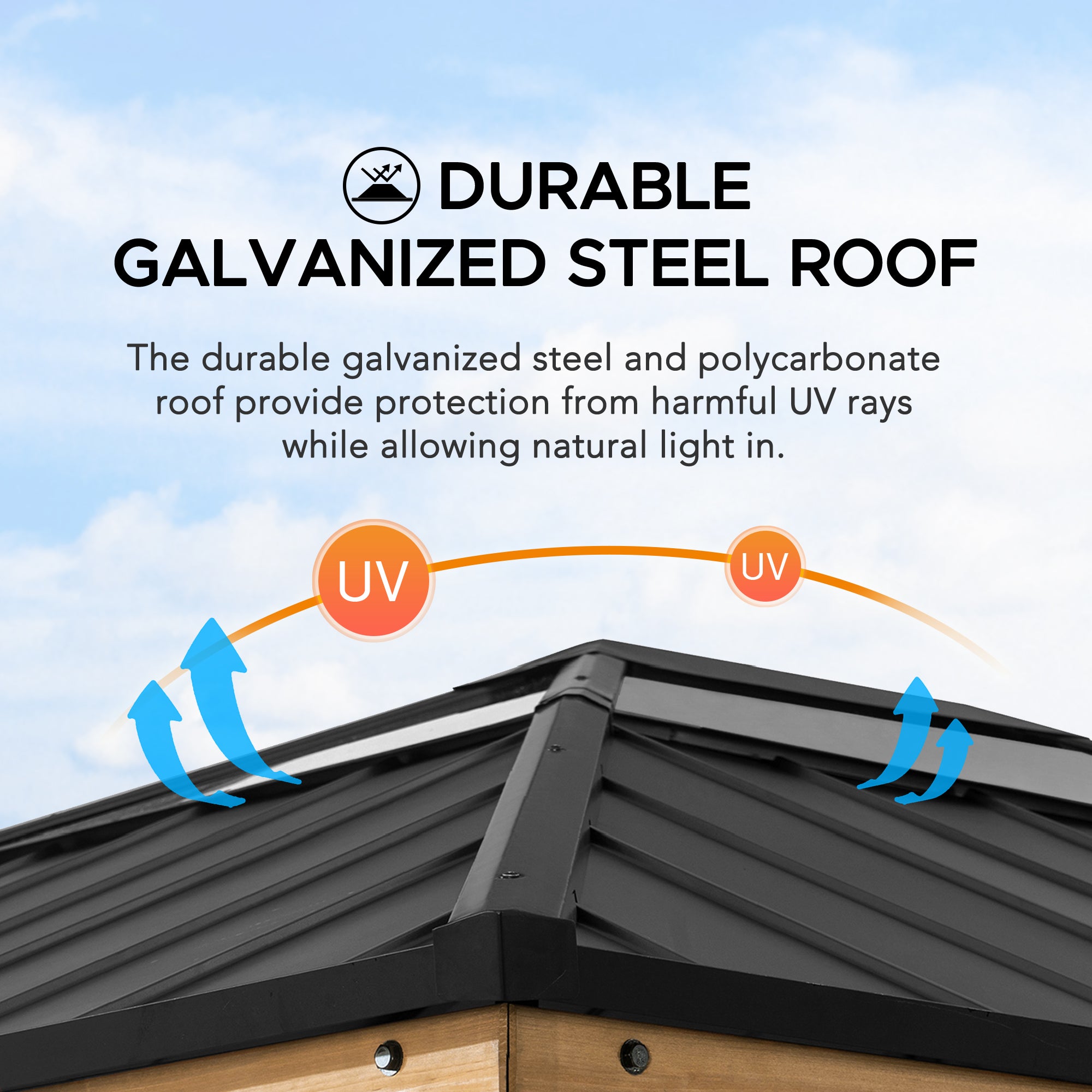 BRURI 395cm x 337cm Cedar Framed Gazebo