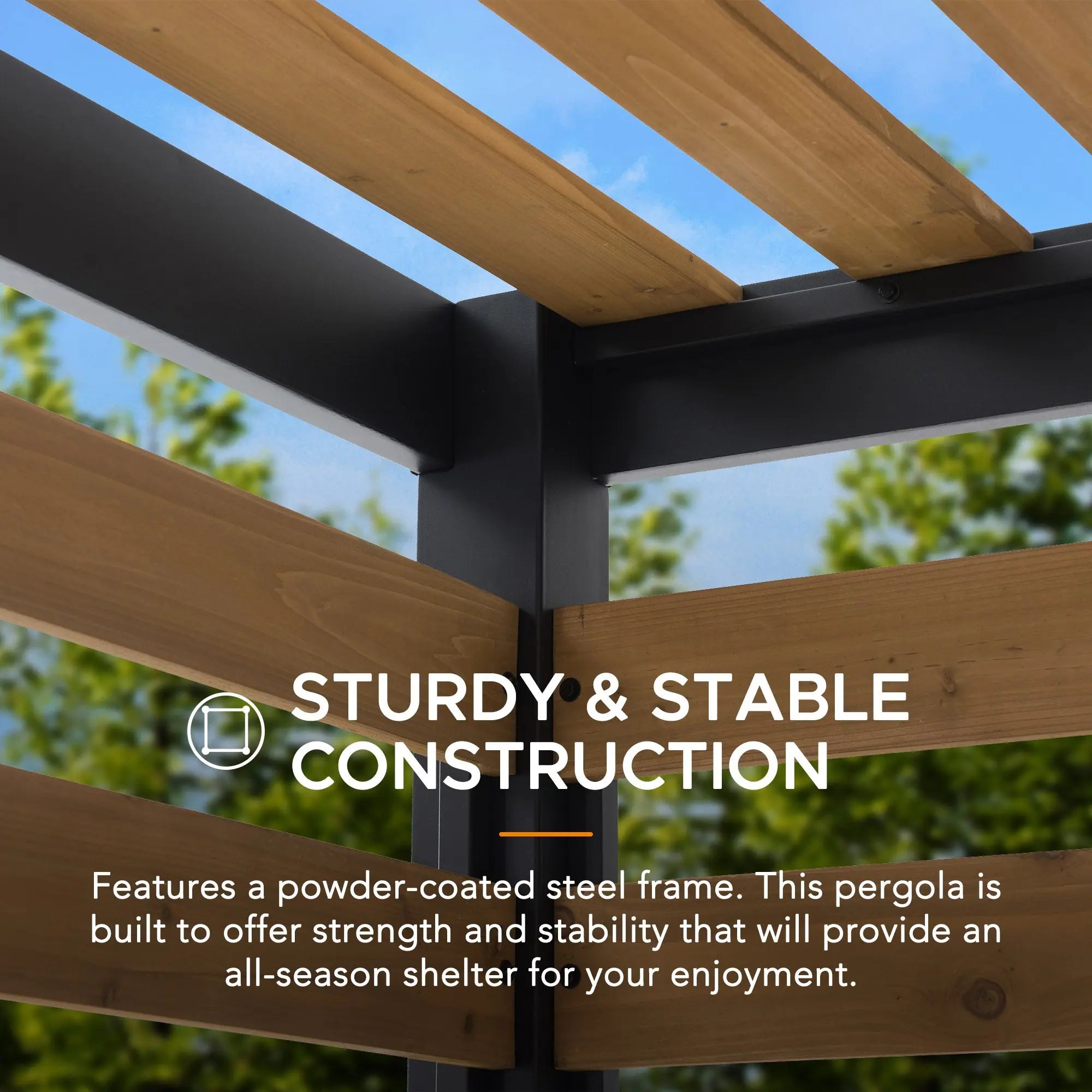 MARAO 305cm x 183cm Steel Pergola