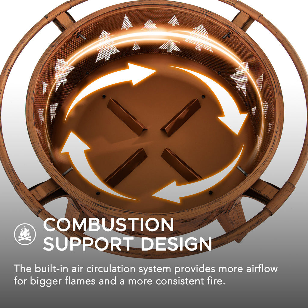 ASKJA XL Steel Brown Fire Bowl