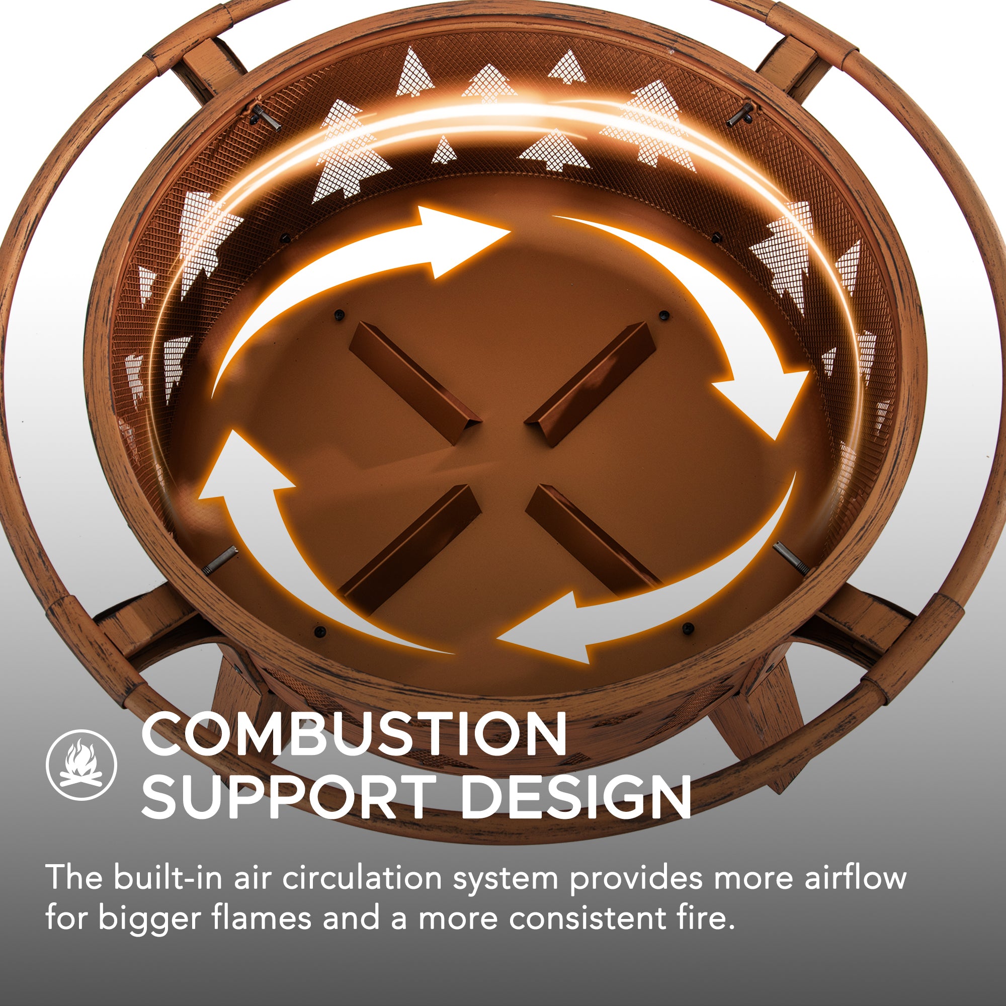 ASKJA XL Steel Brown Fire Bowl