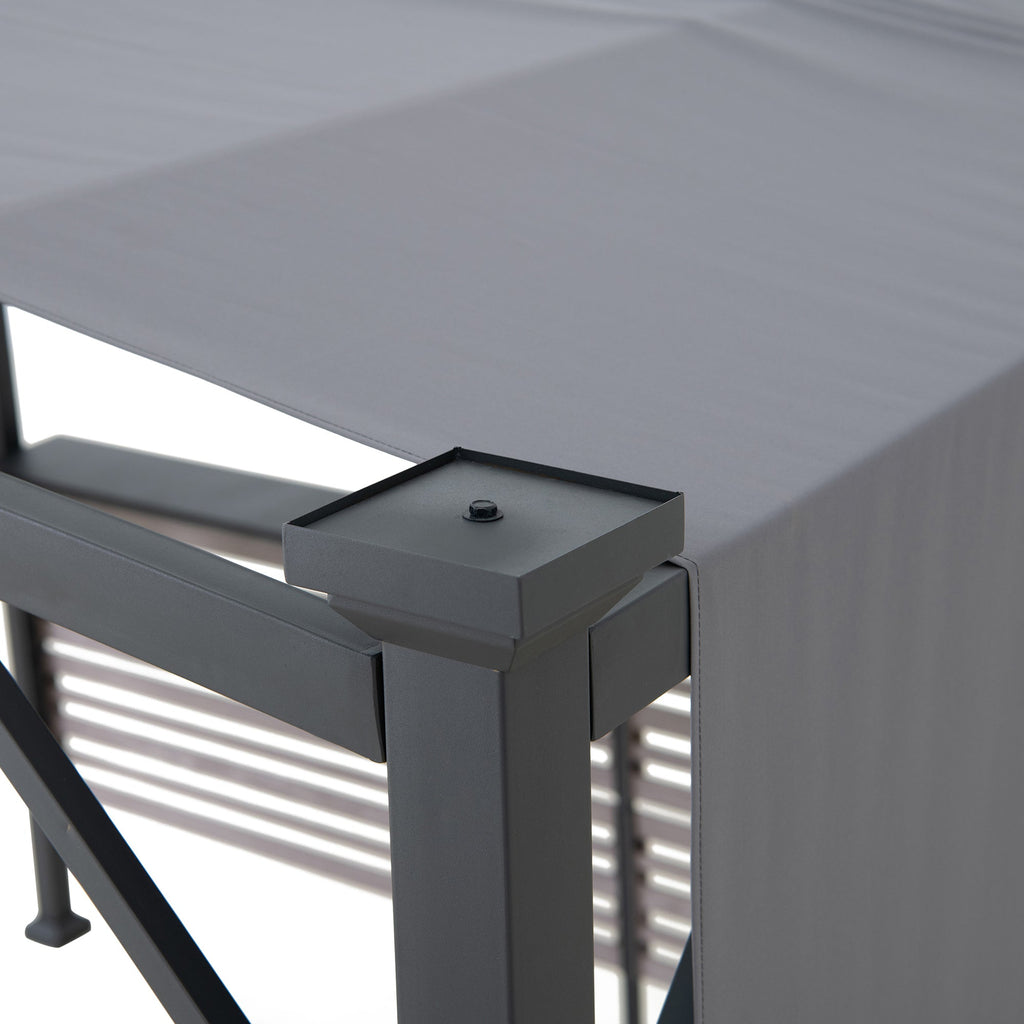 TITOV 270cm x 300cm Gray Fabric Hot Tub Pergola - pergola senza permessi