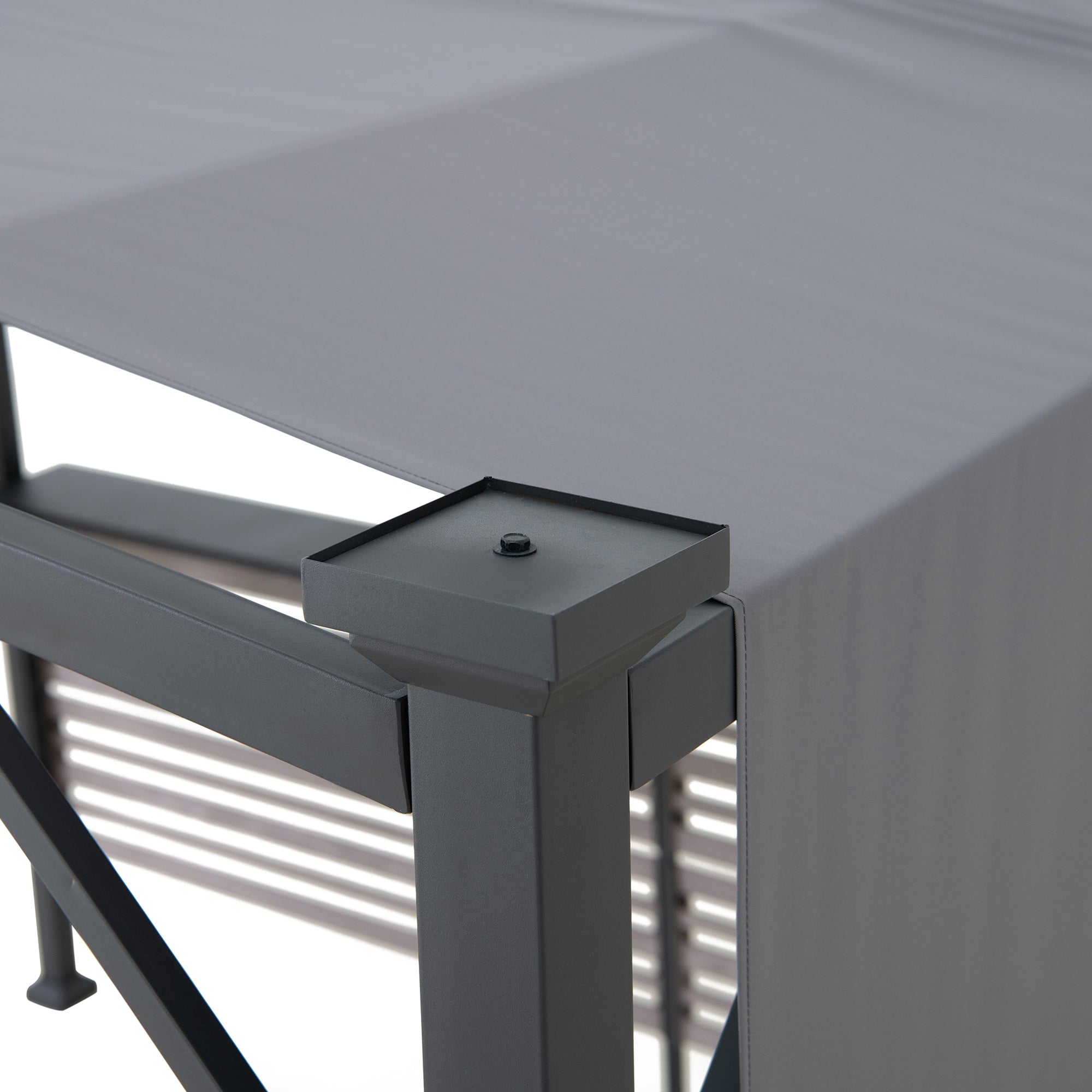 TITOV 270cm x 300cm Gray Fabric Hot Tub Pergola - pergola senza permessi