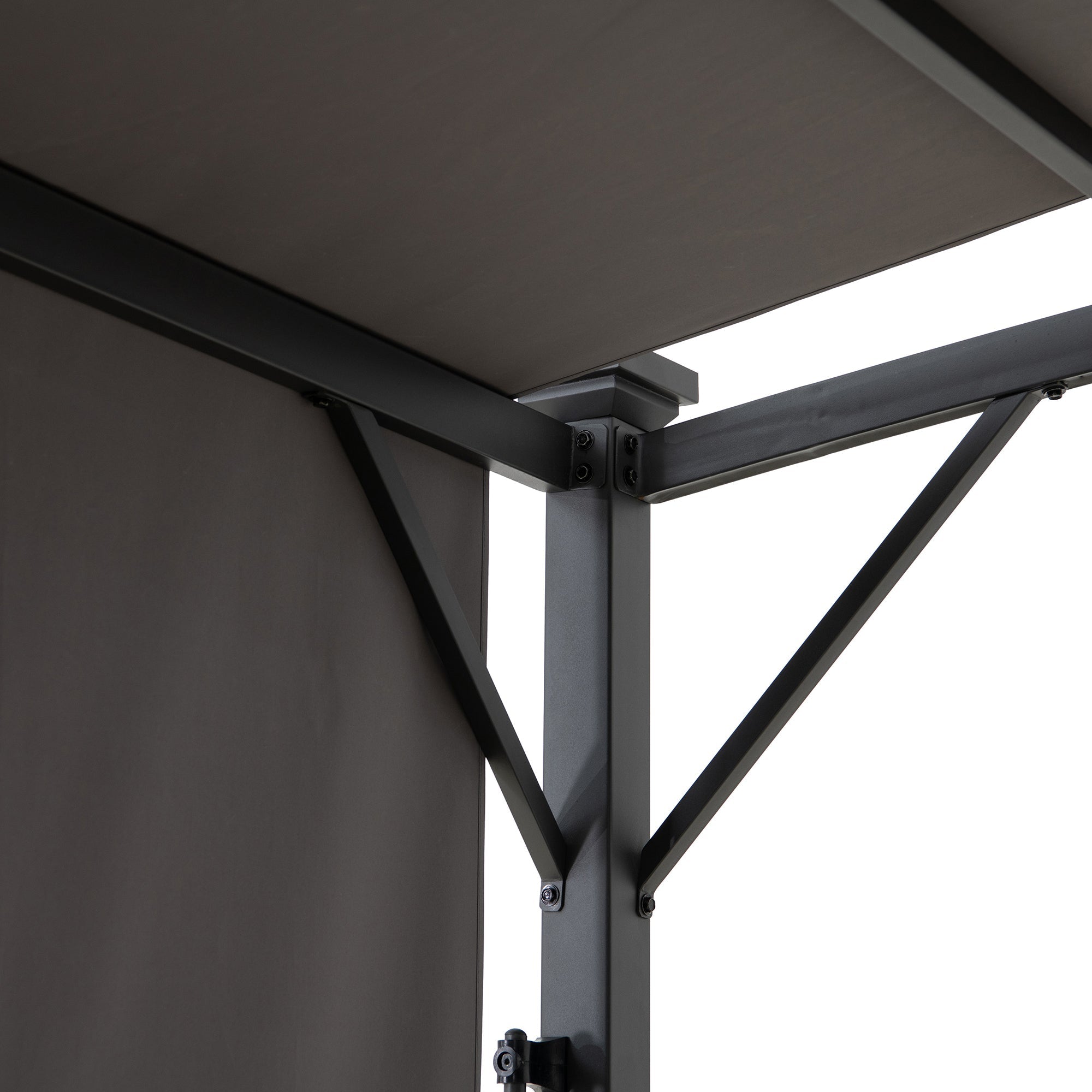 TITOV 270cm x 300cm Gray Fabric Hot Tub Pergola - pergola aluminium