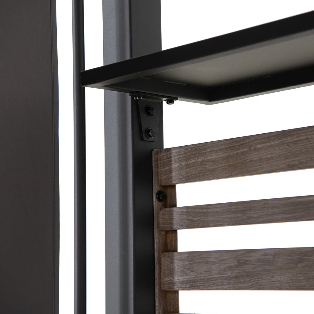 TITOV 270cm x 300cm Gray Fabric Hot Tub Pergola - pergola shelf