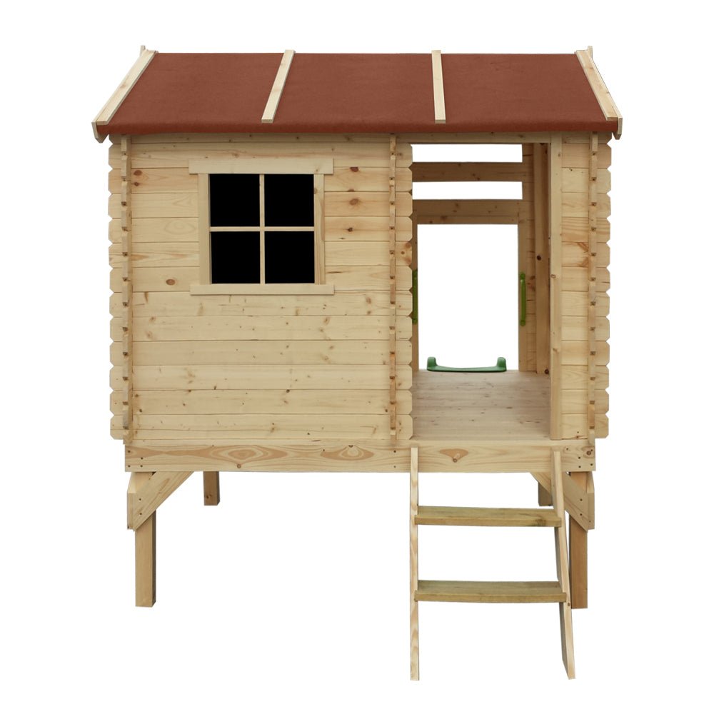 Wooden Children’s Playhouse with Slide M501C - 130 x 164 cm