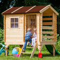 Wooden Children’s Playhouse with Slide M501C - 130 x 164 cm