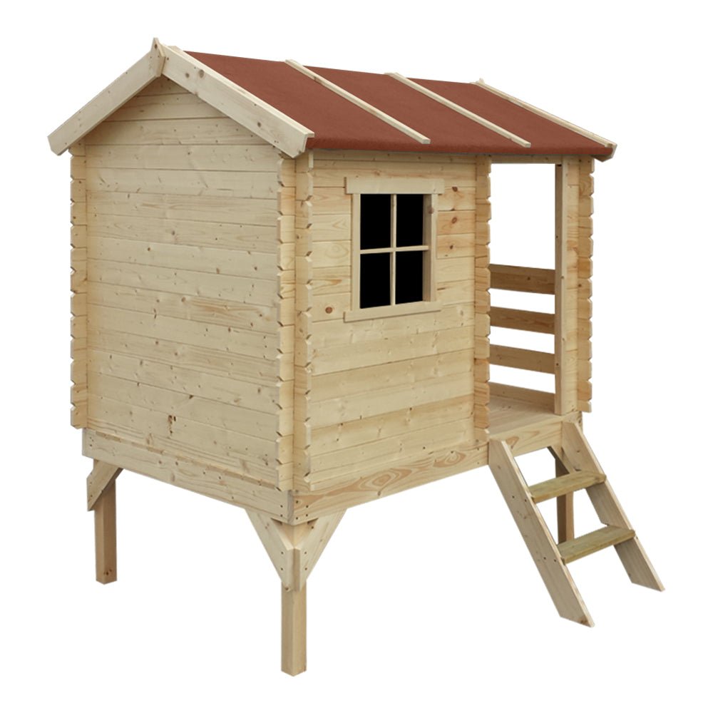 Wooden Children’s Playhouse with Slide M501C - 130 x 164 cm