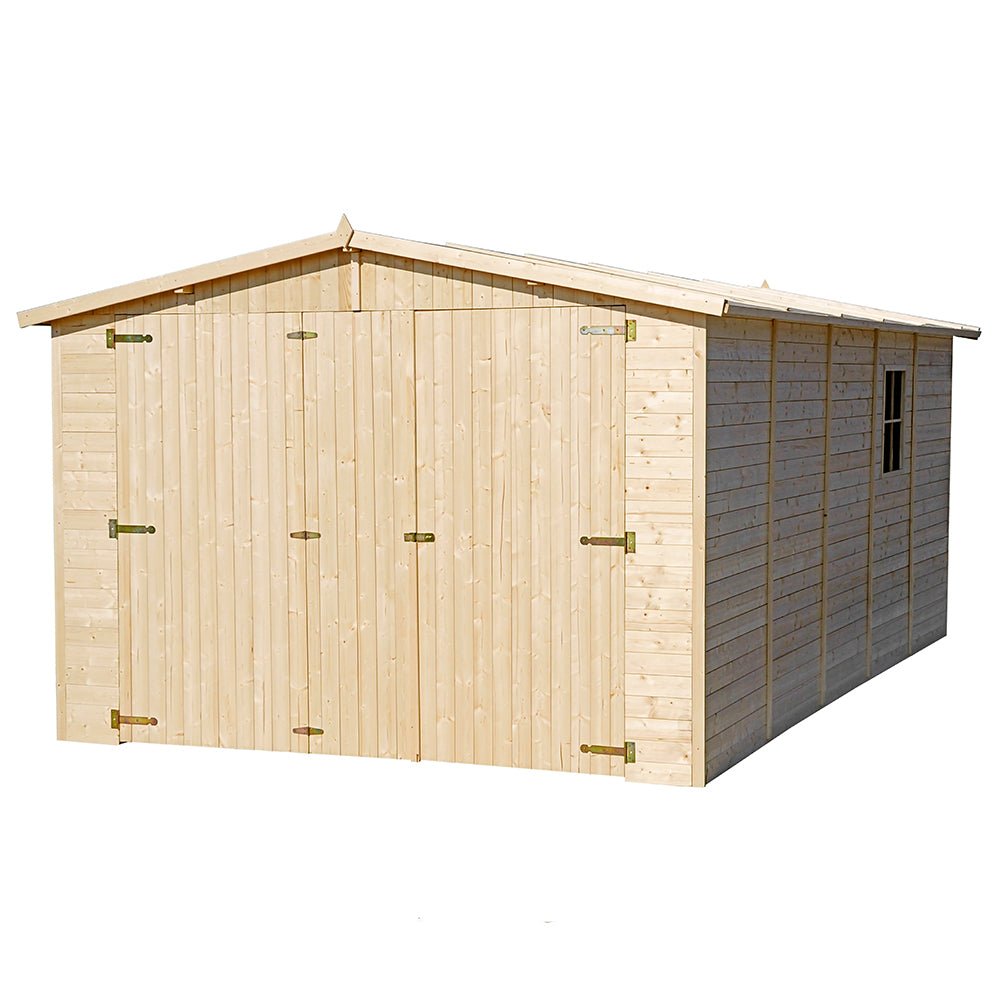 Wooden Garden Garage M101 - 493 x 303 cm - auto car 4 x 3m