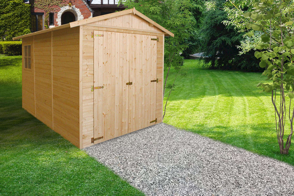 Wooden Garden Garage M105 - 297 x 205 cm - garage for car
