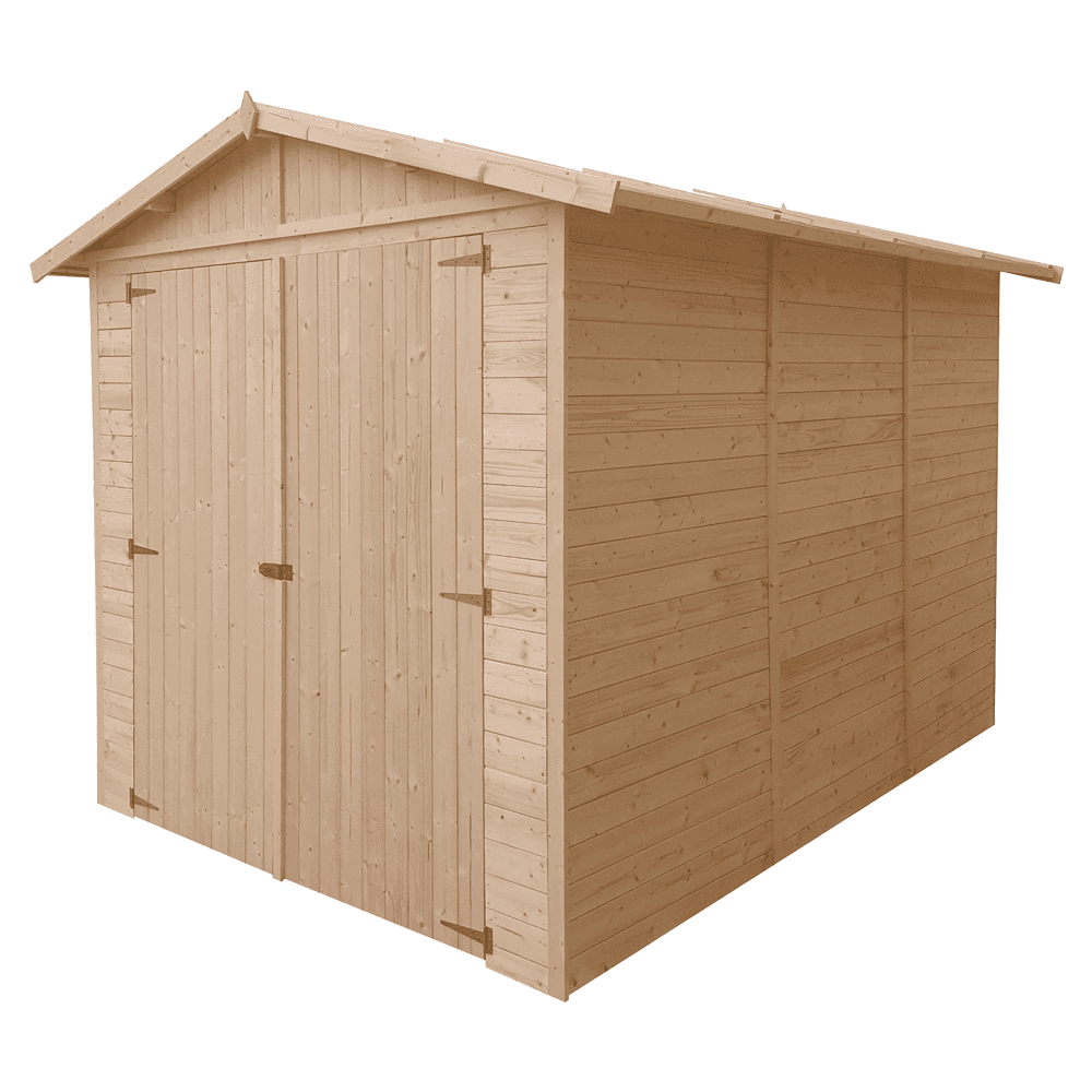 Wooden Garden Garage M105 - 297 x 205 cm - auto 2x2