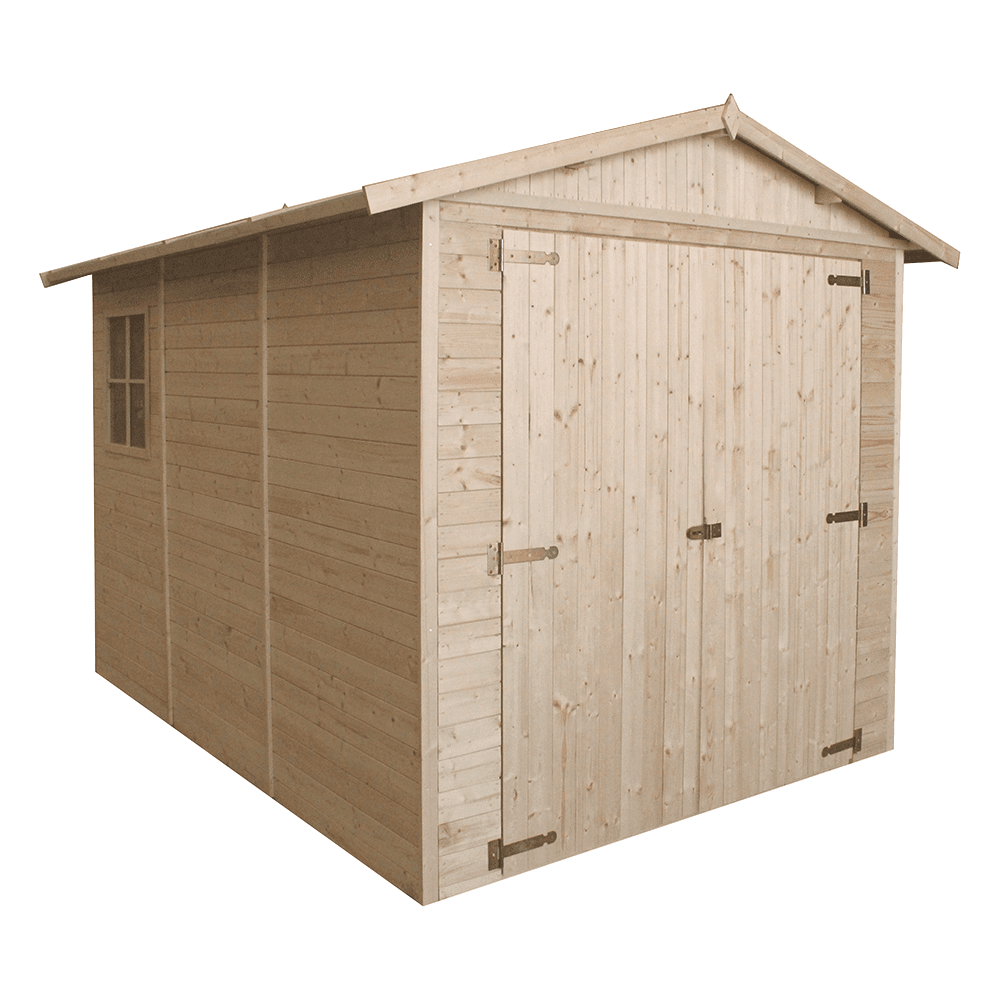 Wooden Garden Garage M105 - 297 x 205 cm - wood 3x2