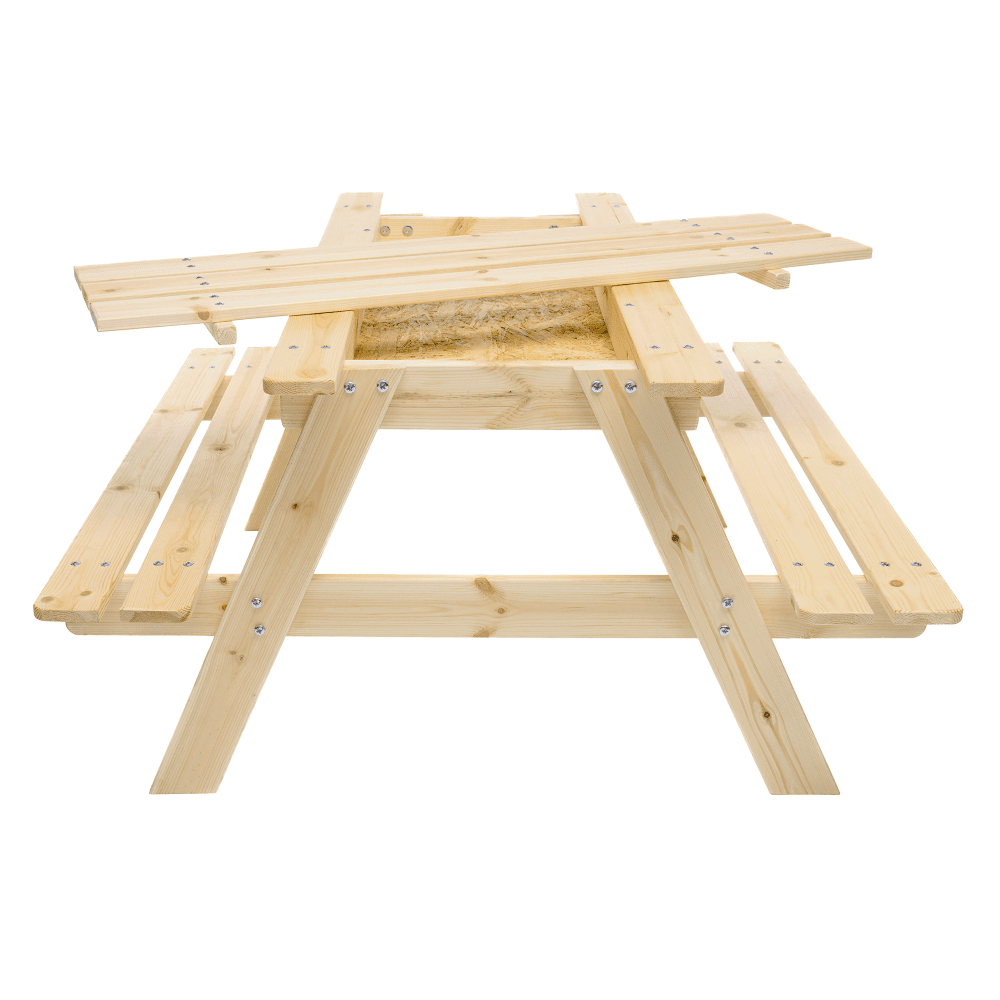 Wooden Table for Kids with Storage M010-1 - 90 x 90 cm