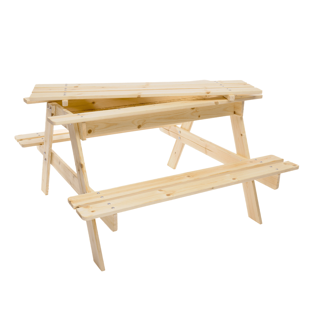 Wooden Table for Kids with Storage M010-1 - 90 x 90 cm