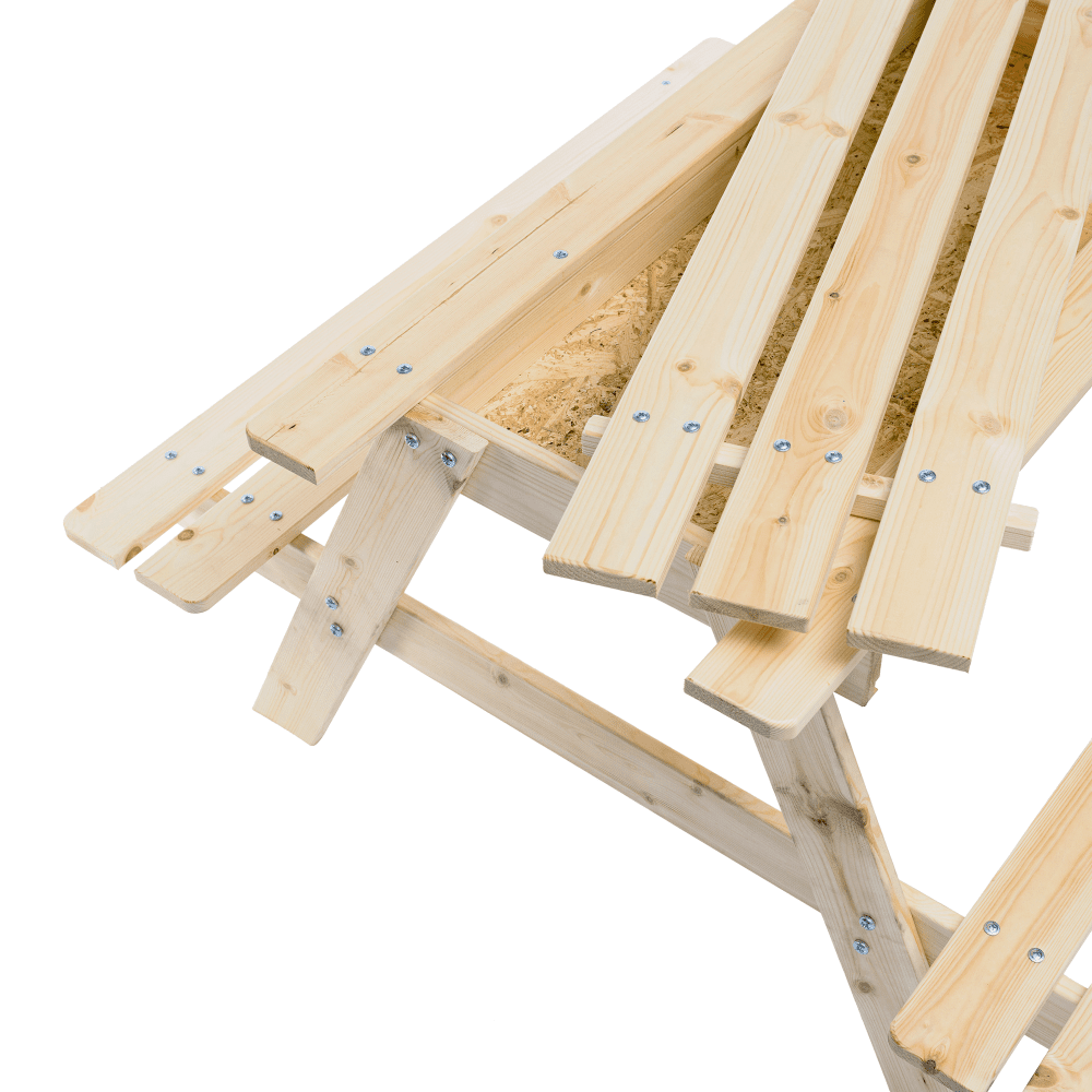 Wooden Table for Kids with Storage M010-1 - 90 x 90 cm