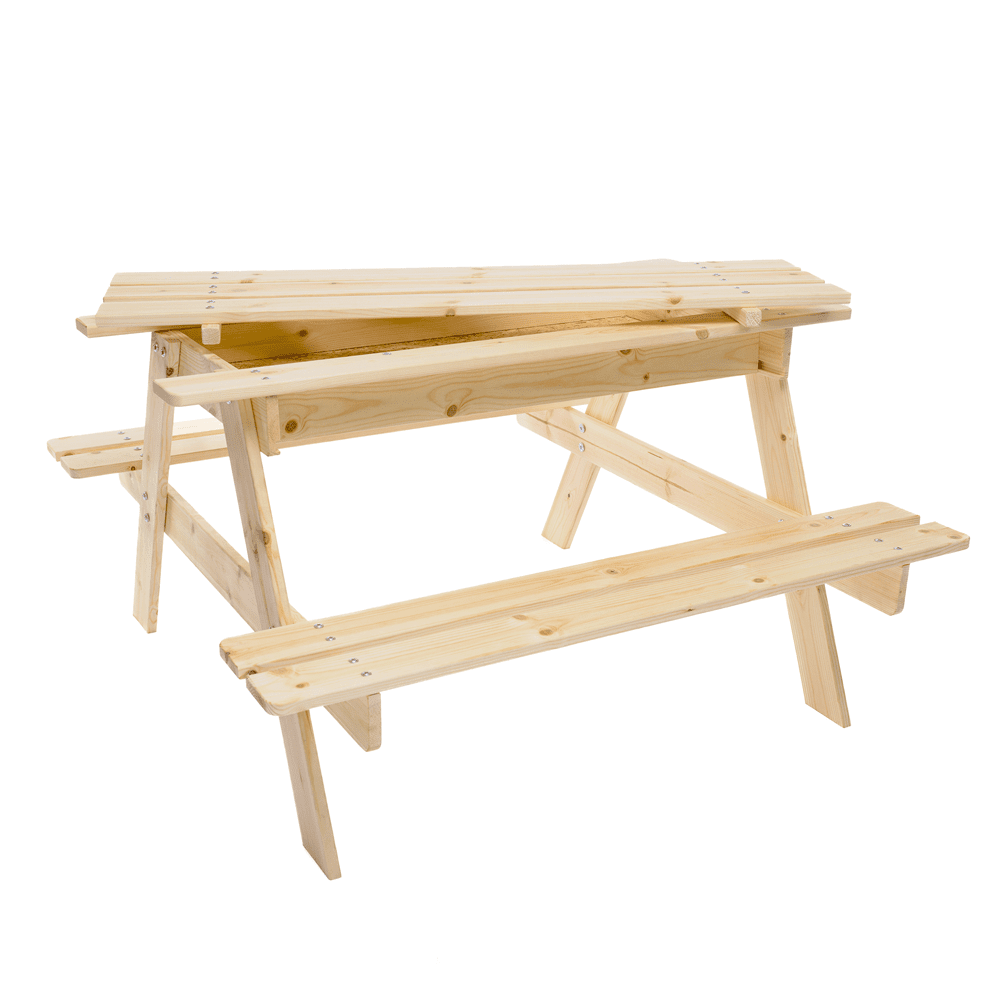 Wooden Table for Kids with Storage M010-1 - 90 x 90 cm